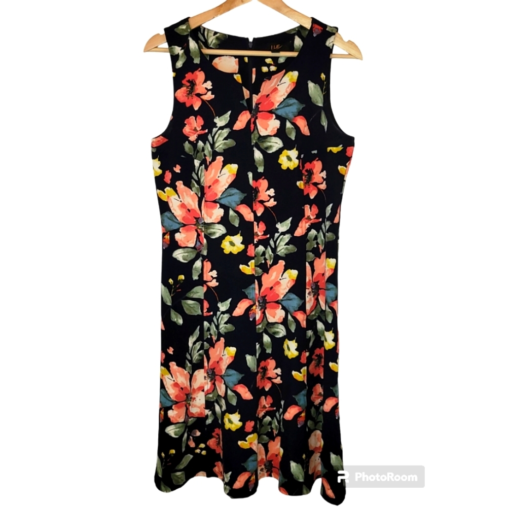 Women"s I LE New York Floral Printed Midi Dress Size 6